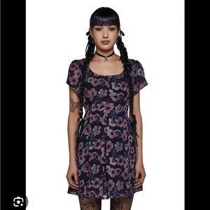 Delia's Floral Print Babydoll Dress